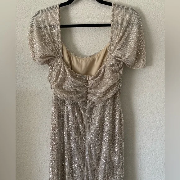 Hello Molly Daphne Maxi Sequin Dress in Beige - Picture 6 of 8